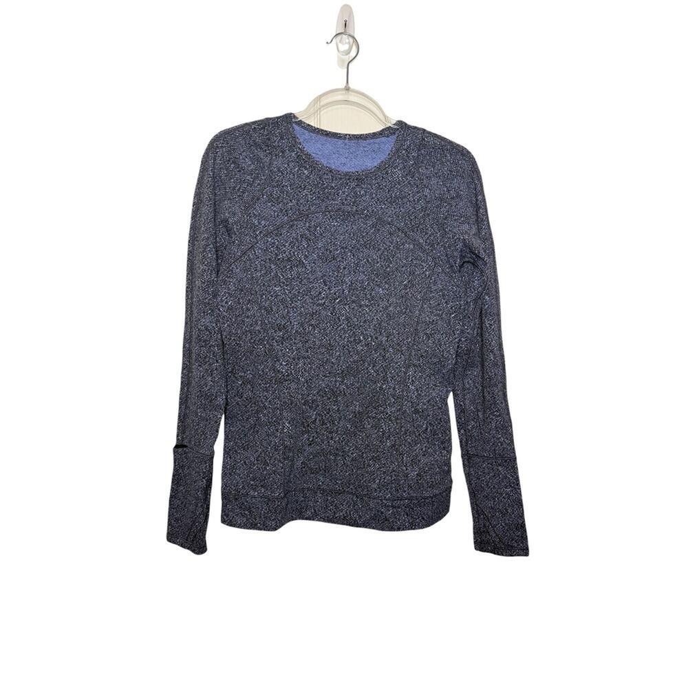 Lululemon Cypress Kiss Long‎ Sleeve Pullover Fusion Black Violet Viola Women 8